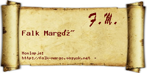 Falk Margó névjegykártya